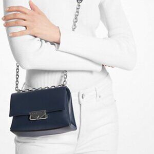 NWT Michael Kors Cece Small Crossbody Shoulder Bag Purse Navy Blue